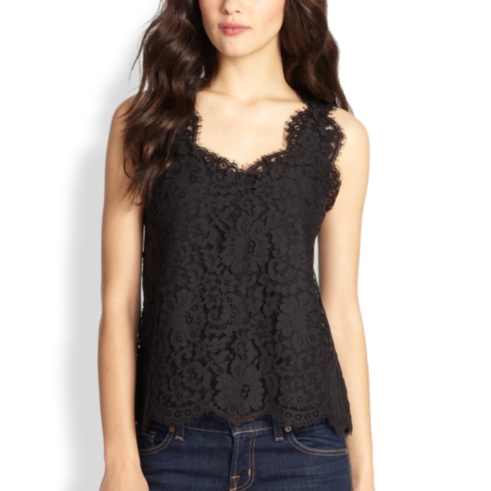 Joie Cina lace tank black small